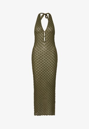 Malina, ESRA HALTERNECK MAXI DRESS - Kampsunkleit - dusty olive