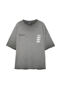 TRUE SELF WASHED - Potiskana majica - dark grey