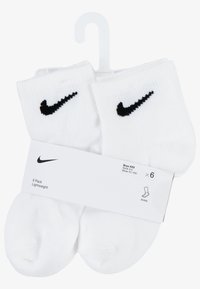 Nike Sportswear QUARTER UNISEX 6 PACK  - Ponožky - white