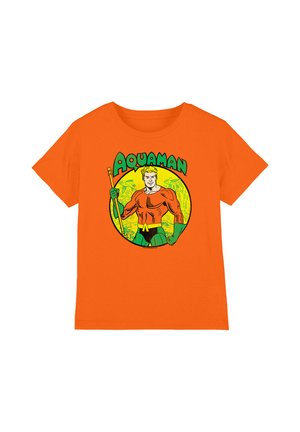 Cotton Soul, DC AQUAMAN UNISEX - Print T-shirt - orange