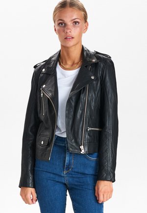 Maze Leather jacket - black