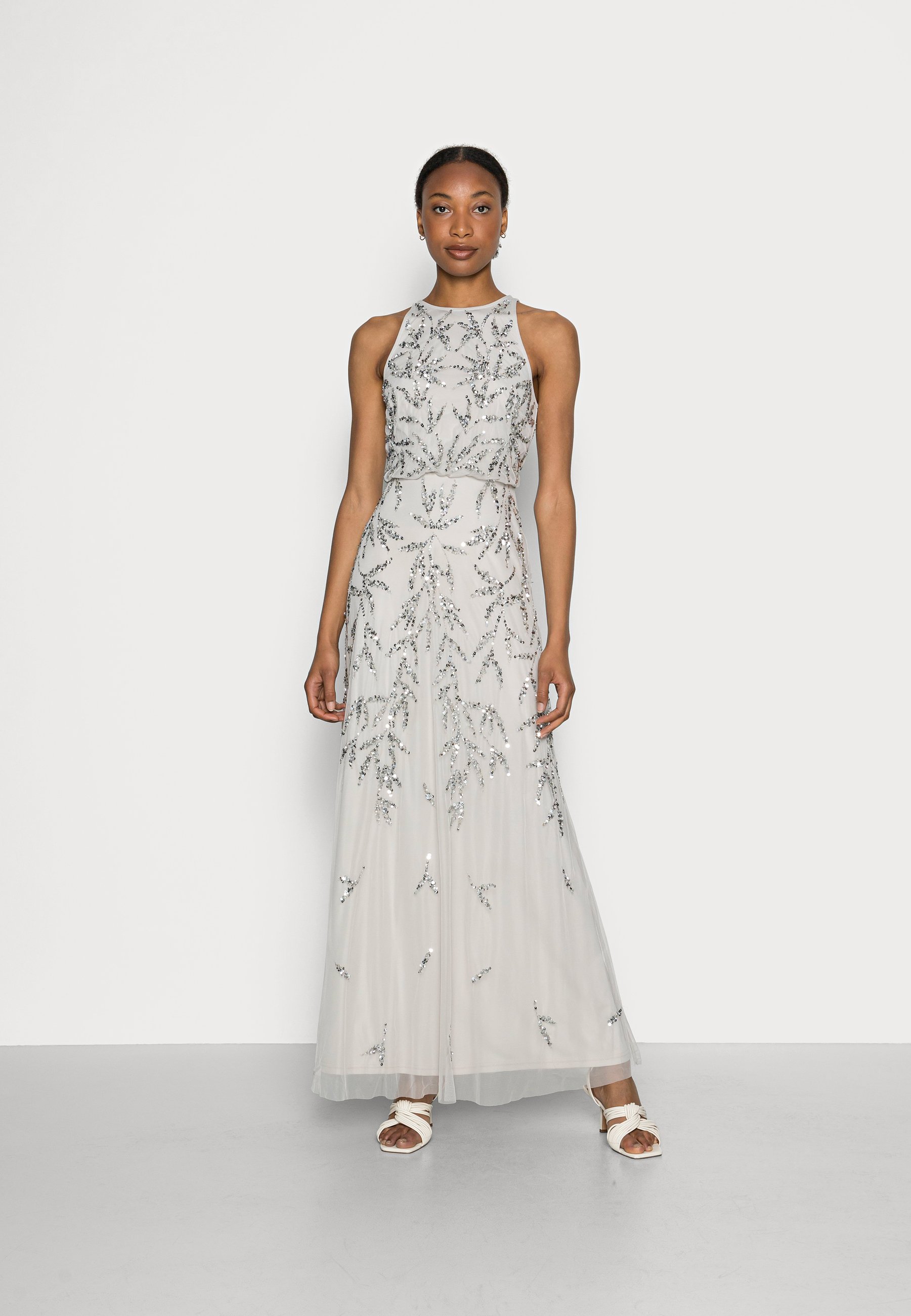 Maya Deluxe HIGH NECK EMBELLISHED MAXI 