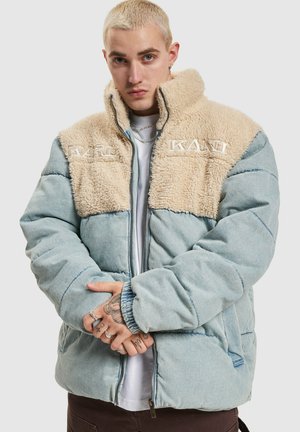 UNISEX RETRO PUFFER - Vinterjacka - light dirty blue cream