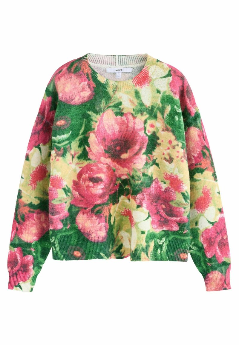 Next Stickad tröja - pink floral