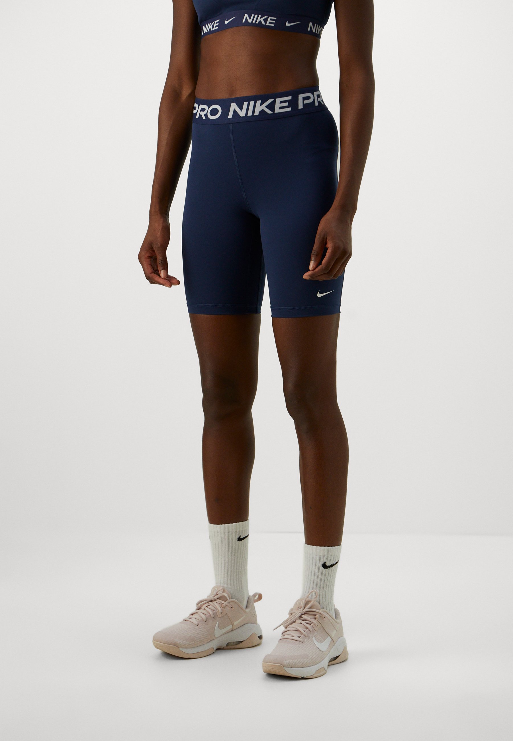 navy nike compression shorts