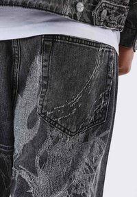 Project X Paris MOTIF VÉGÉTAL - Jeans a sigaretta - gris