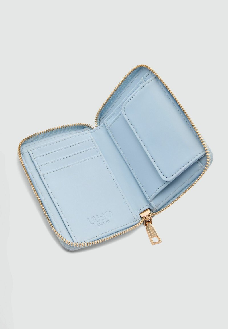 Portafoglio Liu Jo Caliwen M Zip Around - Dust Blue, Compatto, Con Tasca Portamonete Interna