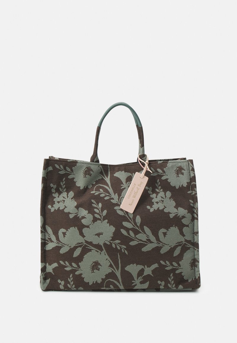 Coccinelle NEVER WITHOUT Tote bag multi.coffee/kale green/dark brown Zalando