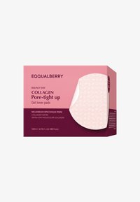 Pady z żelowym tonikiem w różowym pudełku z zaokrąglonymi krawędziami, teksturowanym wzorem oraz informacyjnymi etykietami zawierającymi składniki i sposób użycia.