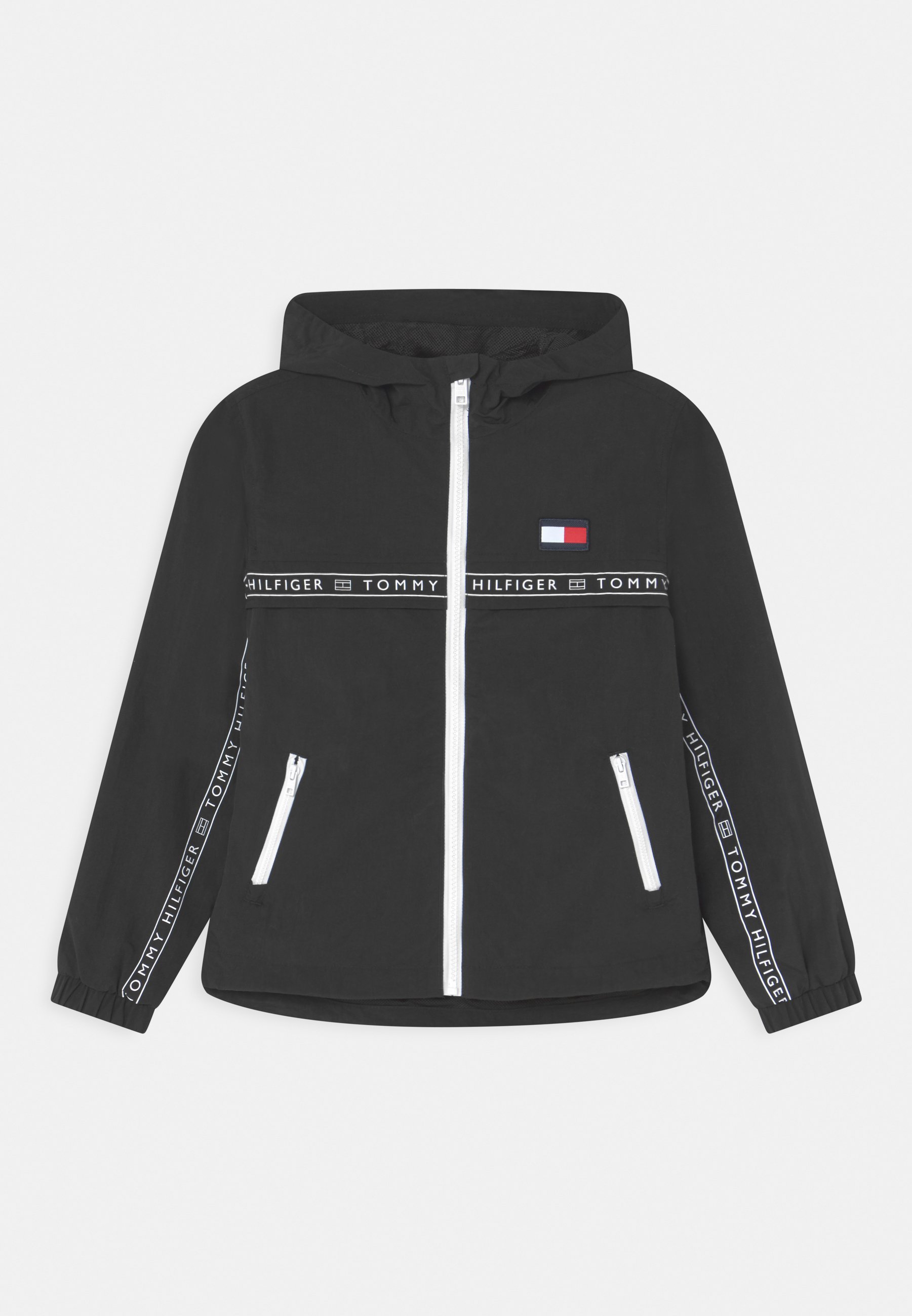 Tommy Hilfiger HERO TAPING WINDBREAKER UNISEX - Giacca da mezza stagione -  black/nero - Zalando.it