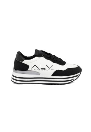 Trainers - nero e avorio e argento