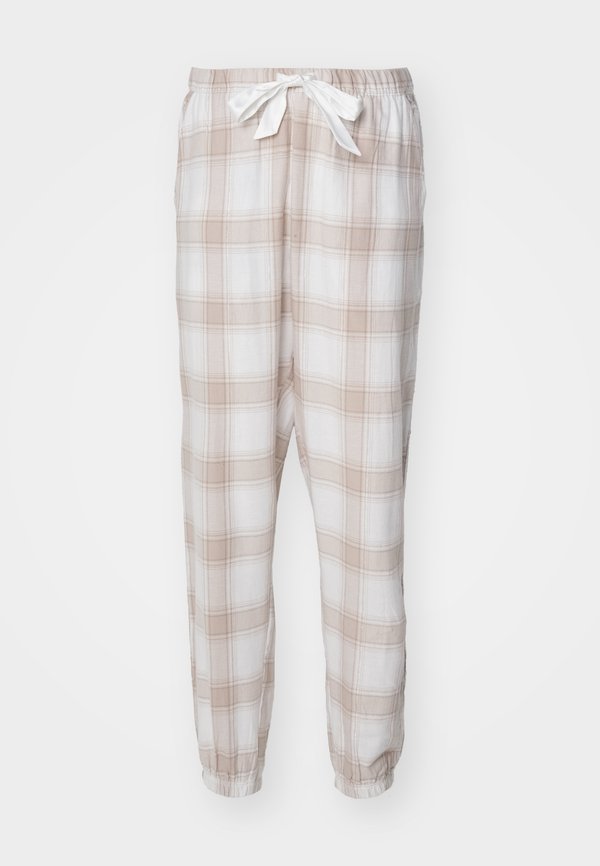 PANT CHECK CUFF - Pyjama bottoms - tan4