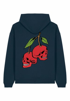 CHERRY BACK PRINT - Sweat à capuche - dark blue