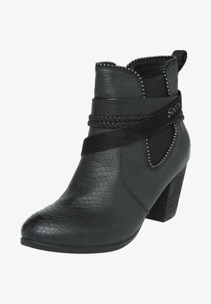 Cowboy/biker ankle boot - black