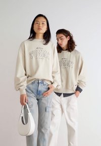 Tommy Jeans BOXY VARSITY CREW UNISEX - Sudadera - beige