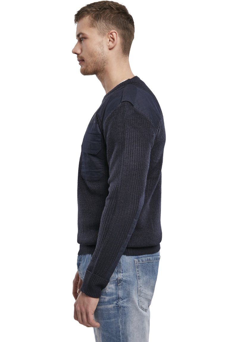 Brandit Strickpullover - navy/schwarz-metallic