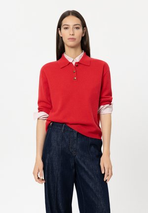 Strickpullover - cherry red