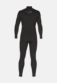 Full-length black wetsuit with long sleeves, visible seam lines, and Billabong logo on upper back and lower left leg.