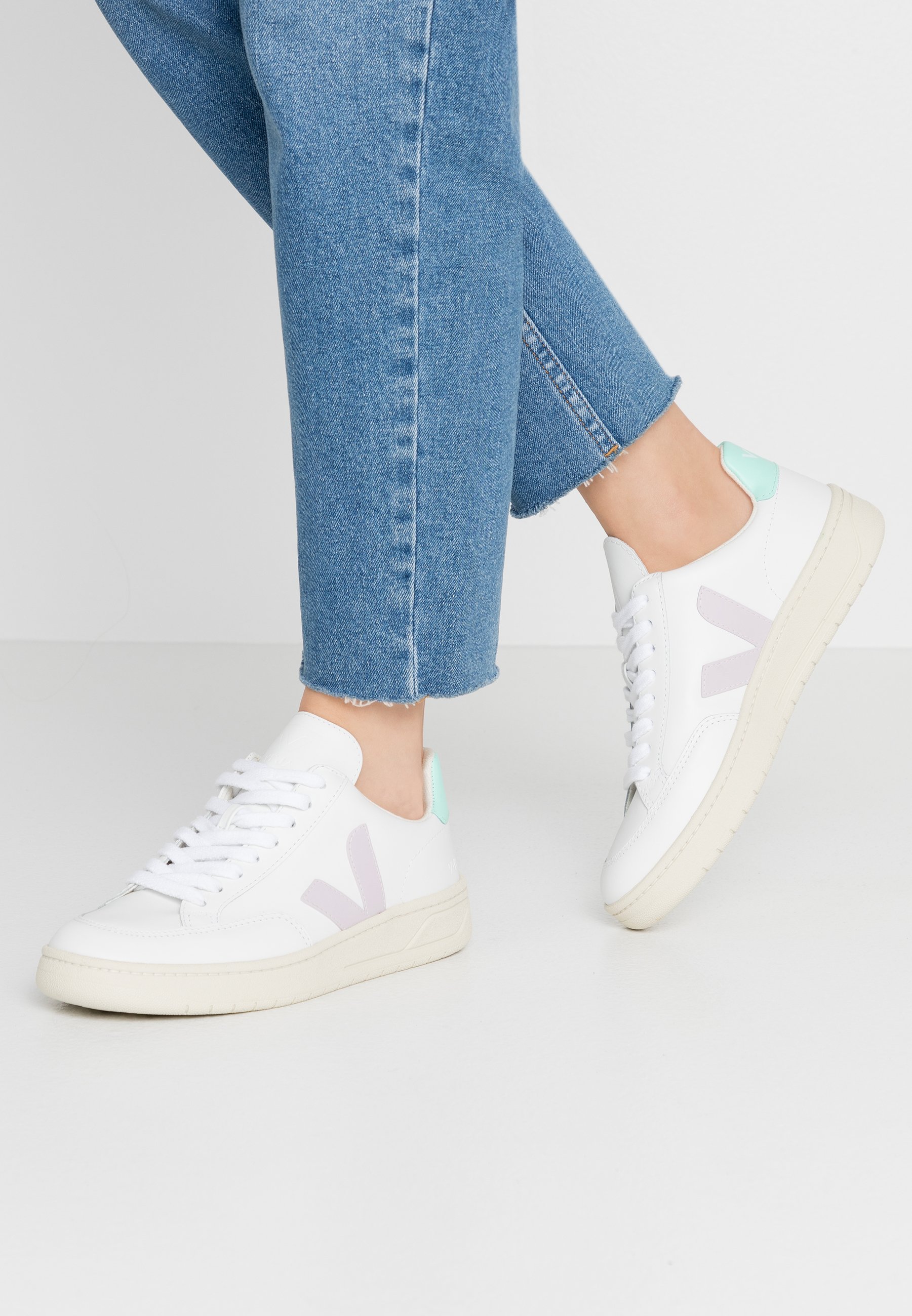 Veja V 12 Sneaker Low Extra White Parme Turquoise Weiss Zalando De