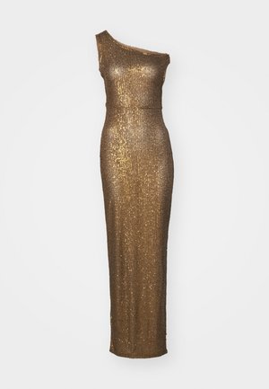 Norma Kamali DROP SHOULDER FITTED GOWN SIDE SLIT - Gallakjole - bronze