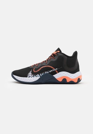 RENEW ELEVATE - Basketbalové boty - black/bright mango/thunder blue