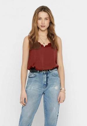 ONLY ONLDEBBIE SINGLET - Top - henna