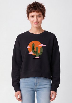 watapparel, KAKTUS IM SONNENUNTERGANG - Sweatshirt - black