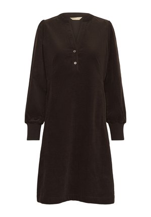 Culture, CUULA RHAENA LONG SLEEVE - Φόρεμα ημέρας - coffee bean