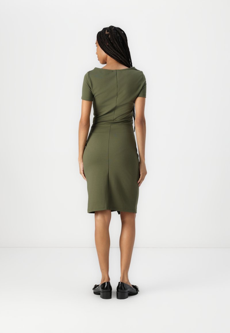 slim fit dress slacks Sage The Label Stretch Knit Midi Dress - Green