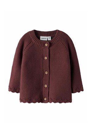 Cardigan - oxblood red