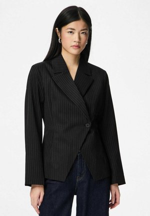 PCFALKA FITTED NADELSTREIFEN - Blazer - black
