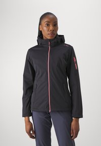 CMP WOMAN JACKET ZIP HOOD - Softshell jakker - antracite/orchidea
