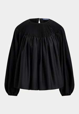 Polo Ralph Lauren, COTTON-SILK PLEATED SHIRT - Blouse - black