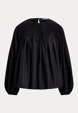 Polo Ralph Lauren, COTTON-SILK PLEATED SHIRT - Blouse - black