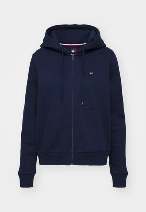 Tommy Jeans FLAG ZIP - Lukuga pusa - dark night navy