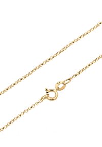 Gold-plated chain necklace features a twisted design, circular lobster clasp, and engraved '925' marking on the clasp for authenticity.