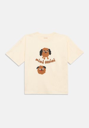 Mini Rodini DOGGIES TEE UNISEX - T-shirt estampada - off-white
