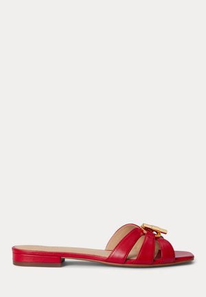 Lauren Ralph Lauren, BLAIKE NAPPA LEATHER SLIDE SANDAL - Slip-on sandaler - festive red
