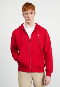 Jordan HOODIE - Jaka ar rāvējslēdzēju - gym red/(white)