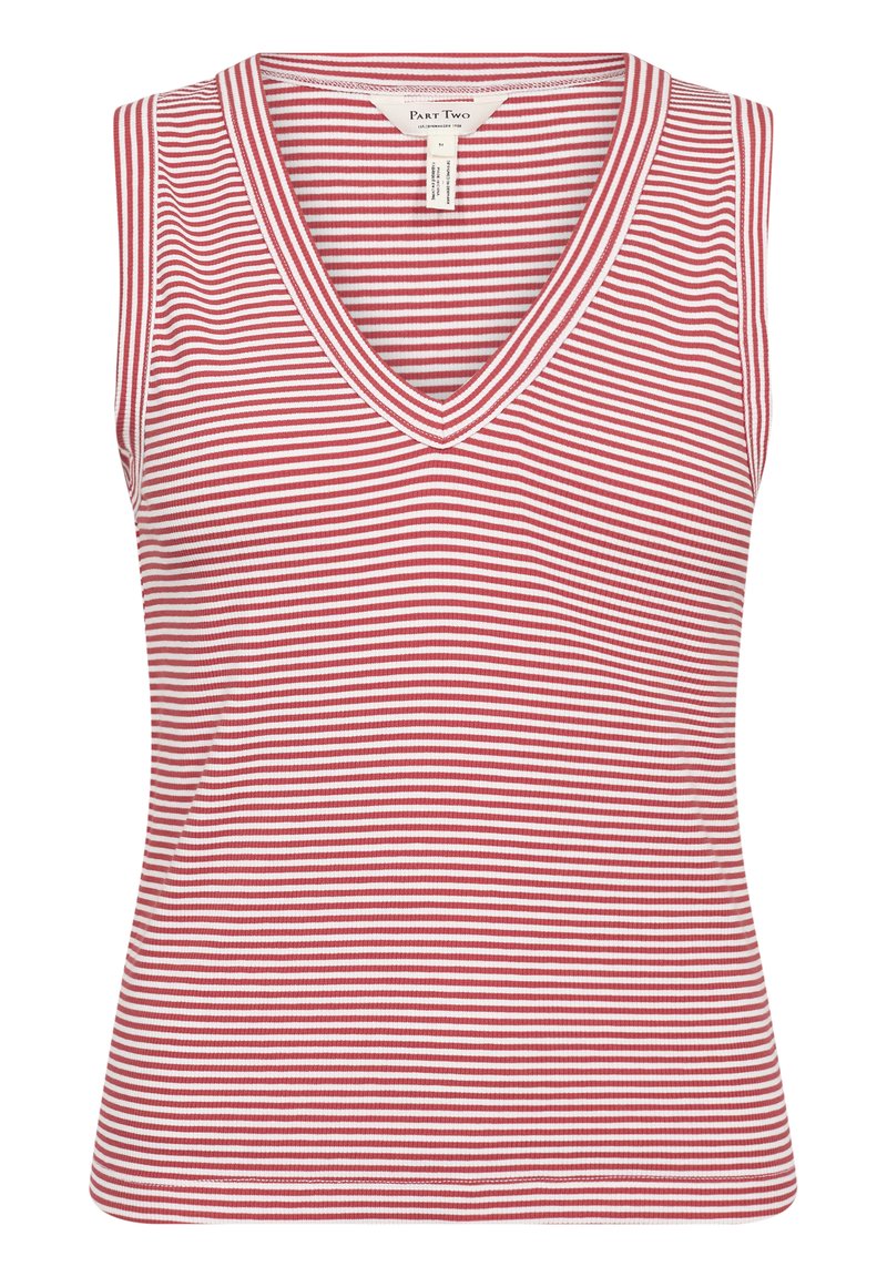 Part Two NIKKIAPW TS - Linne - red and white stripe/röd - Zalando.se