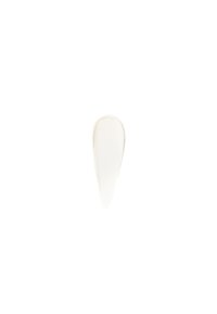 Gel crémeux et translucide avec une texture lisse, en forme de goutte d'eau, de couleur blanc cassé clair sur fond blanc.