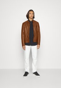 Belstaff RACER JACKET - Casaco de couro - heritage khaki