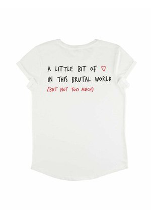 BRUTAL BACK ROLL UP - T-shirt imprimé - off white