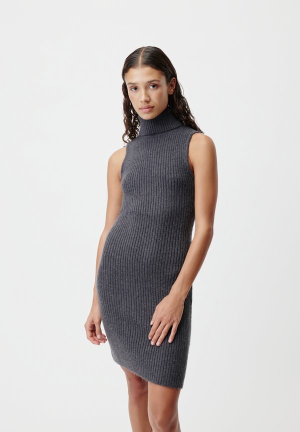 POLLY - Strickkleid - graumeliert