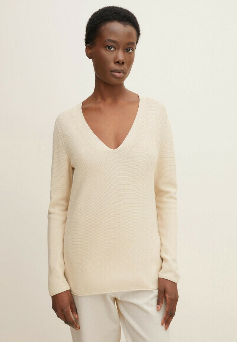 Damen Strickjacken | TOM TAILOR MIT BIO BAUMWOLLE Strickpullover light cashew beige/hellbraun - WN87237 Damen Strickjacken | TOM TAILOR MIT BIO BAUMWOLLE Strickpullover light cashew beige/hellbraun - WN87237