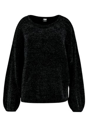 LADIES OVERSIZE CHENILLE - Džemperis - black