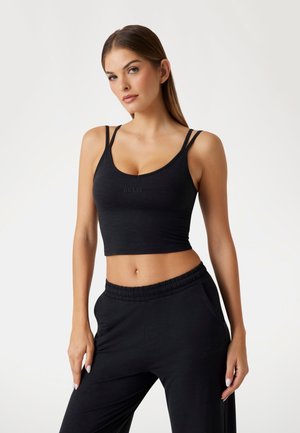 CROPPED ACTIVE TANK - Top - schwarz
