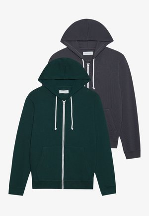 Pier One 2 PACK - Jaka ar rāvējslēdzēju - dark grey/dark green