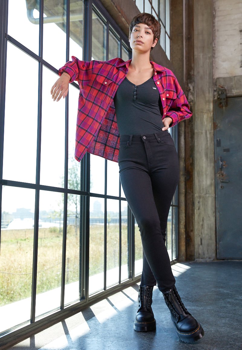 Lee SCARLETT HIGH - Jeans Skinny Fit - black rinse/black denim - Zalando.de