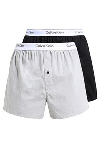 BOXER SLIM 2 PACK MODERN COTTON STRETCH - Boxer  - black/grey